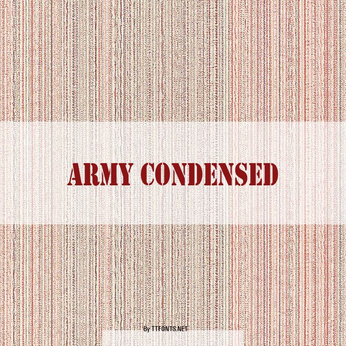Army Condensed example